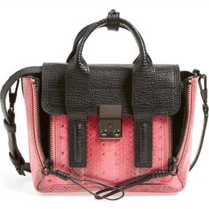 3.1 Phillip Lim pink snakeskin pashli bag